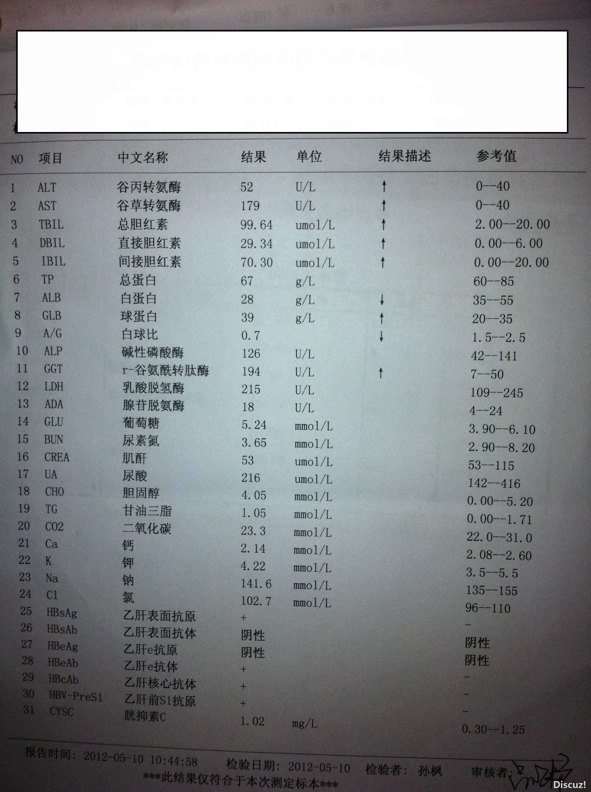 5.10在老家医院的检查报告