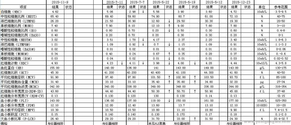 血常规12月